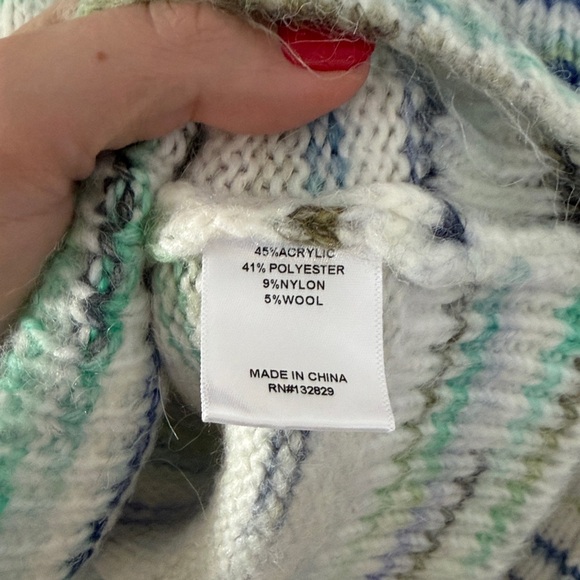 Lovers & Friends Elston Sweater In Green & Blue Multi - Picture 8 of 8